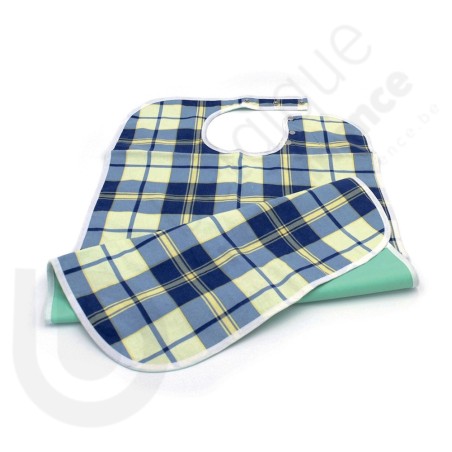 Bavoir Lavable Imperméable Écosse Bleu/Jaune Bavoir Lavable Imperméable Écosse Bleu/Jaune