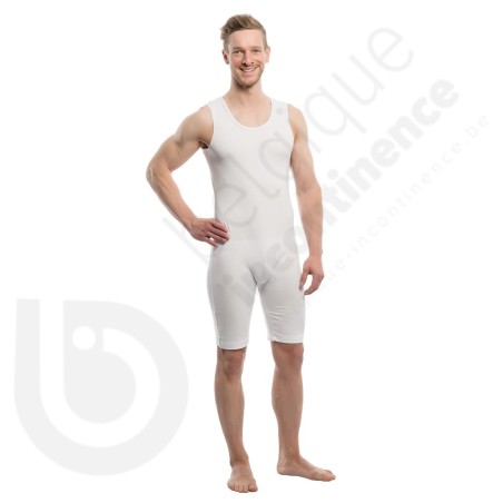 Body Blanc Suprima Sans Manche Fermeture Éclair - XL Body Blanc Suprima Sans Manche Fermeture Éclair - XL