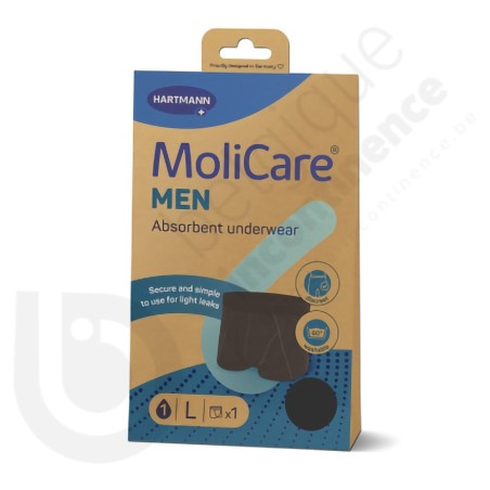 Molicare Men Lavable Sous-Vêtement Absorbant 1 Goutte - LARGE Molicare Men Lavable Sous-Vêtement Absorbant 1 Goutte - LARGE