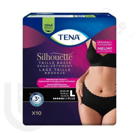 Tena Silhouette Plus Noir - LARGE Tena Silhouette Plus Noir - LARGE