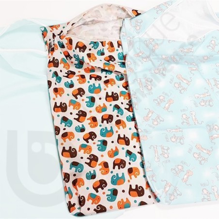 Sac Imperméable et anti-odeur Éléphant Bambinex pour Couche Lavable Sac Imperméable et anti-odeur Éléphant Bambinex pour Couche Lavable